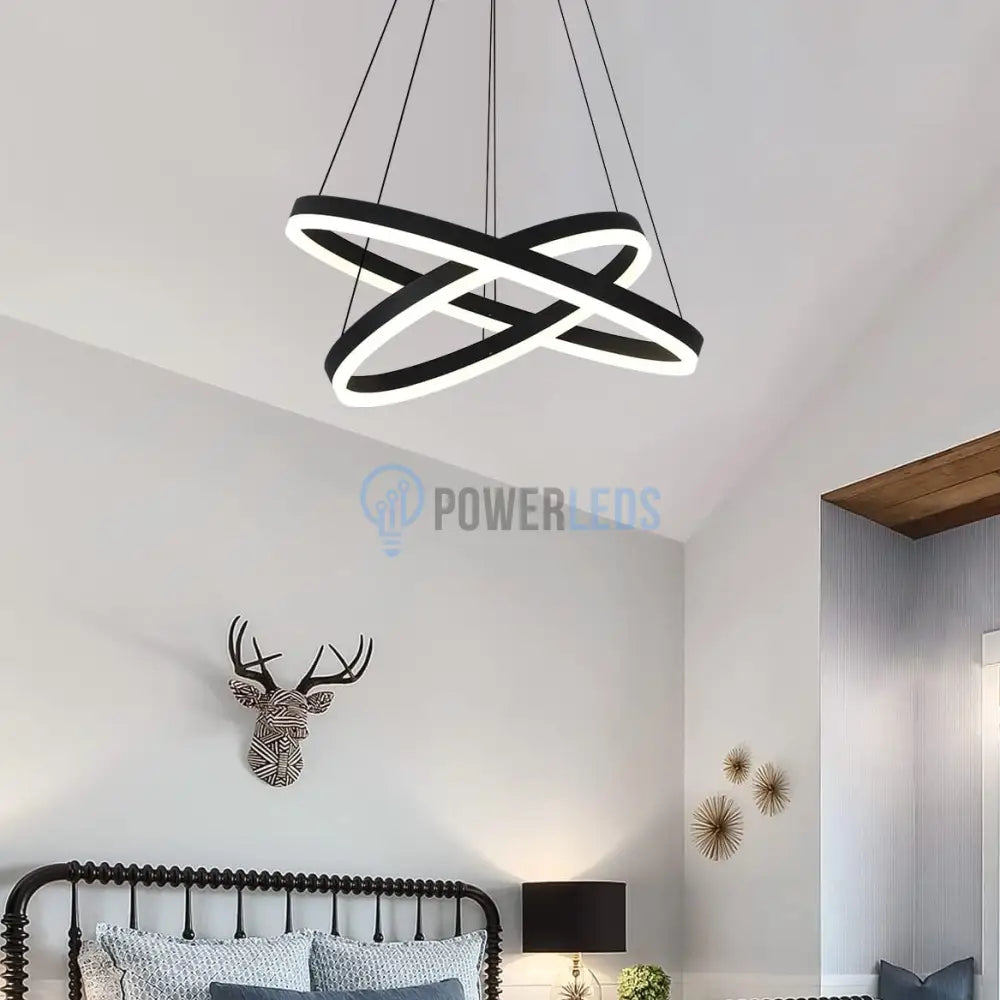 Lustra Led Wonderland Black 2 Segmente Echivalent 400W Lighting Fixtures