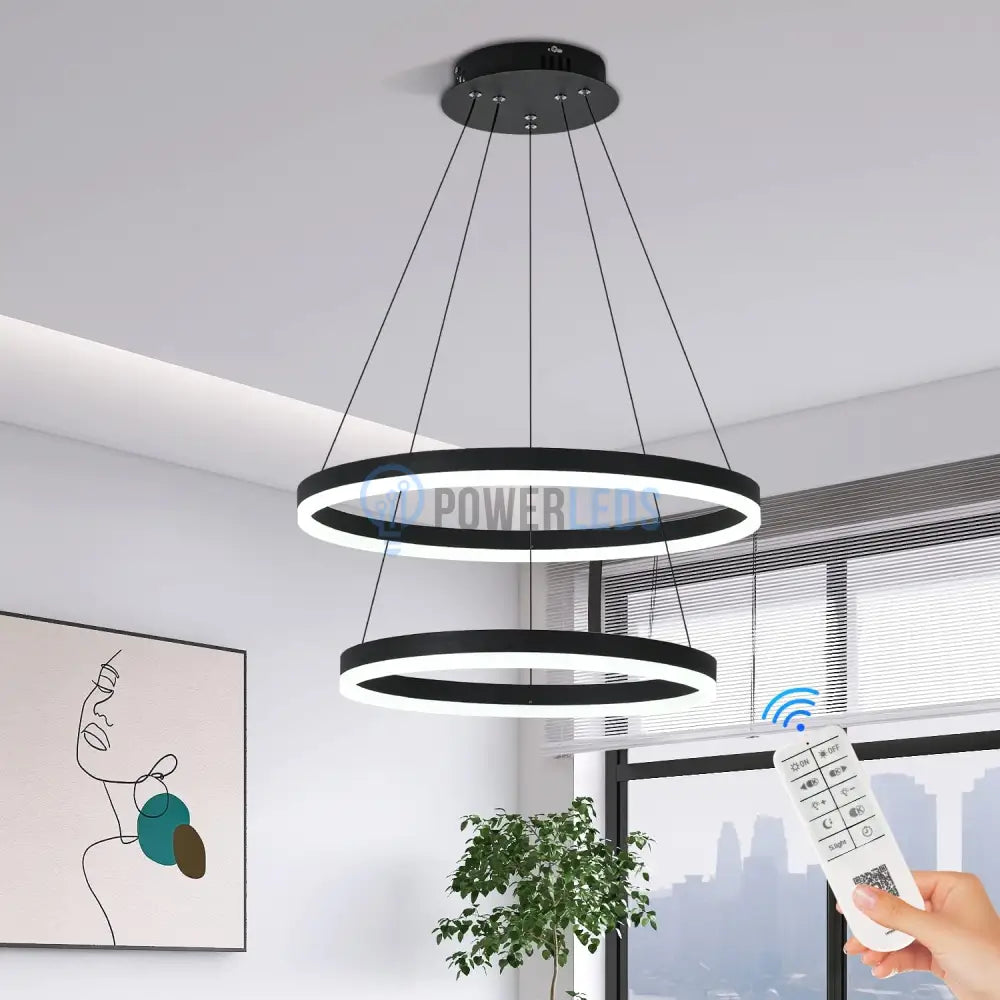 Lustra Led Wonderland Black 2 Segmente Echivalent 400W Lighting Fixtures