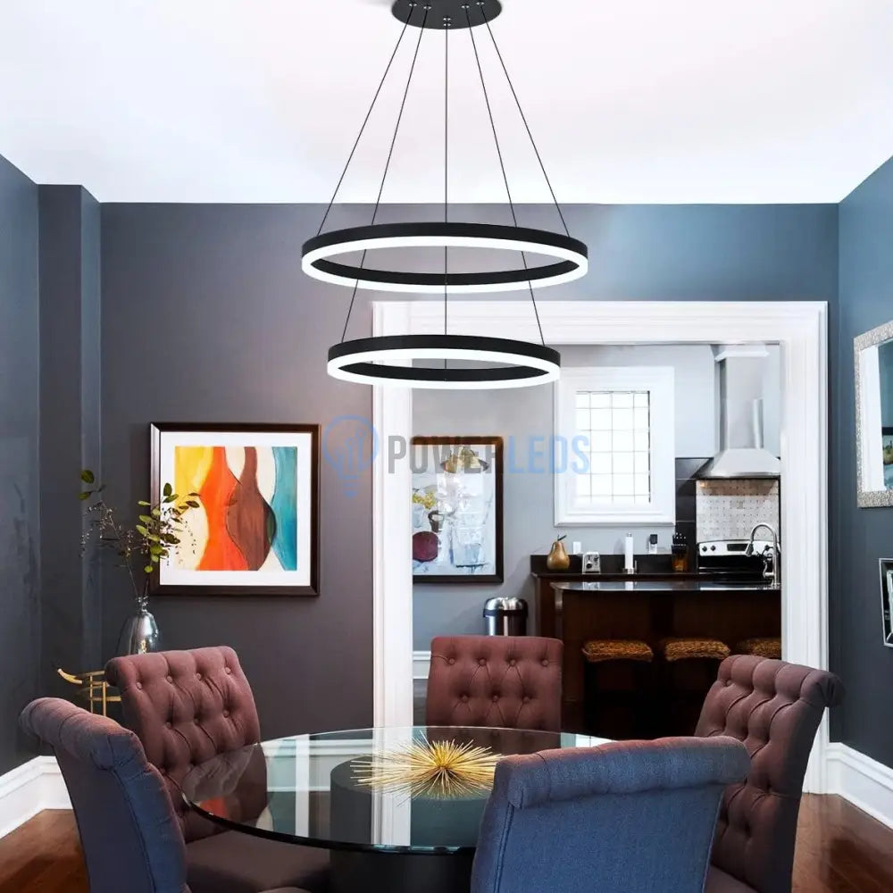 Lustra Led Wonderland Black 2 Segmente Echivalent 400W Lighting Fixtures
