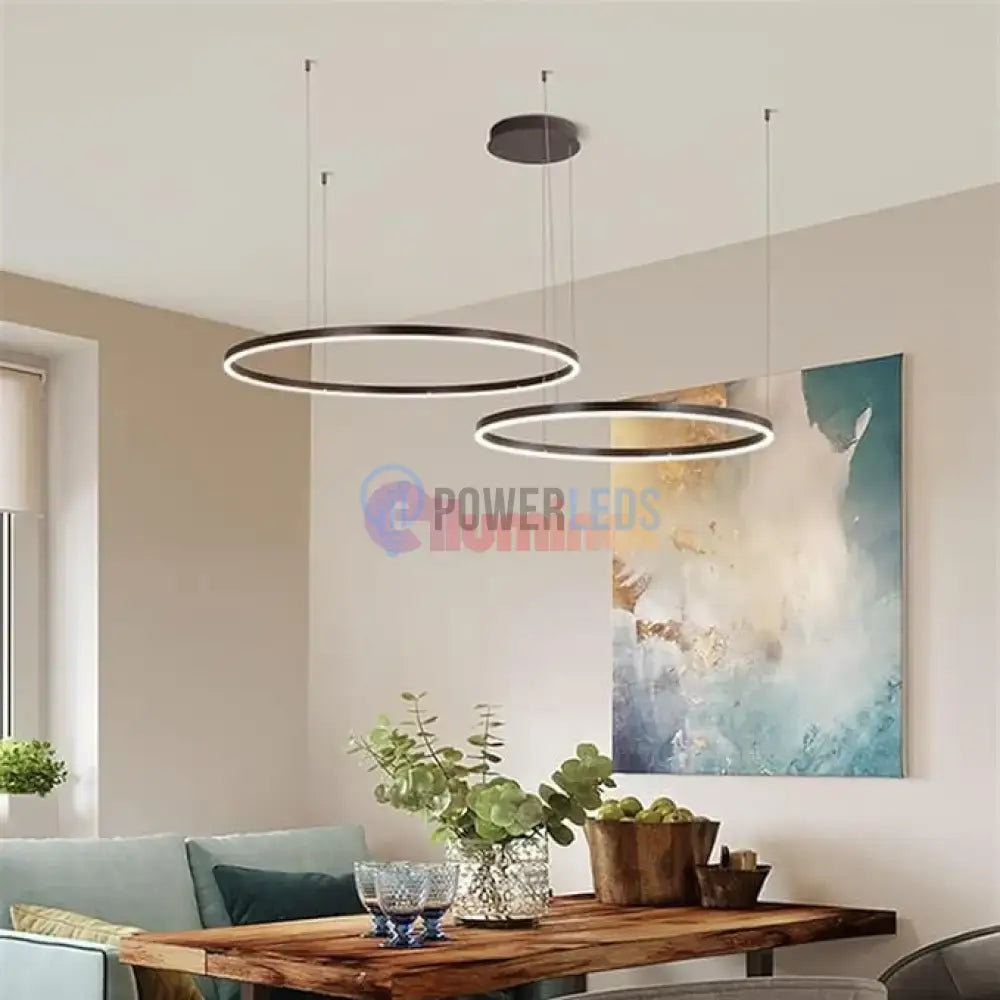 Lustra LED WONDERLAND Black 2 Segmente Mobile Echivalent 500W Telecomanda NEAGRA / SUSPENDATE / 60CM Lighting Fixtures