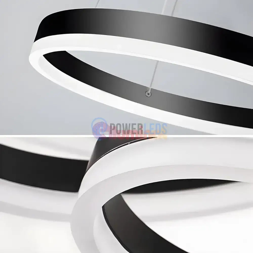 Lustra LED WONDERLAND Black 2 Segmente Mobile Echivalent 500W Telecomanda NEAGRA / SUSPENDATE / 60CM Lighting Fixtures