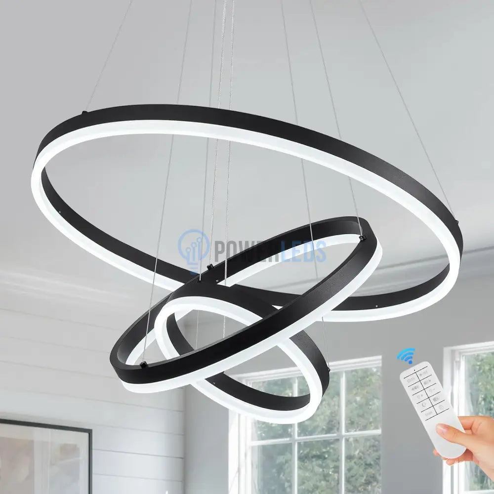 Lustra Led Wonderland Black 3 Segmente Echivalent 600W Lighting Fixtures