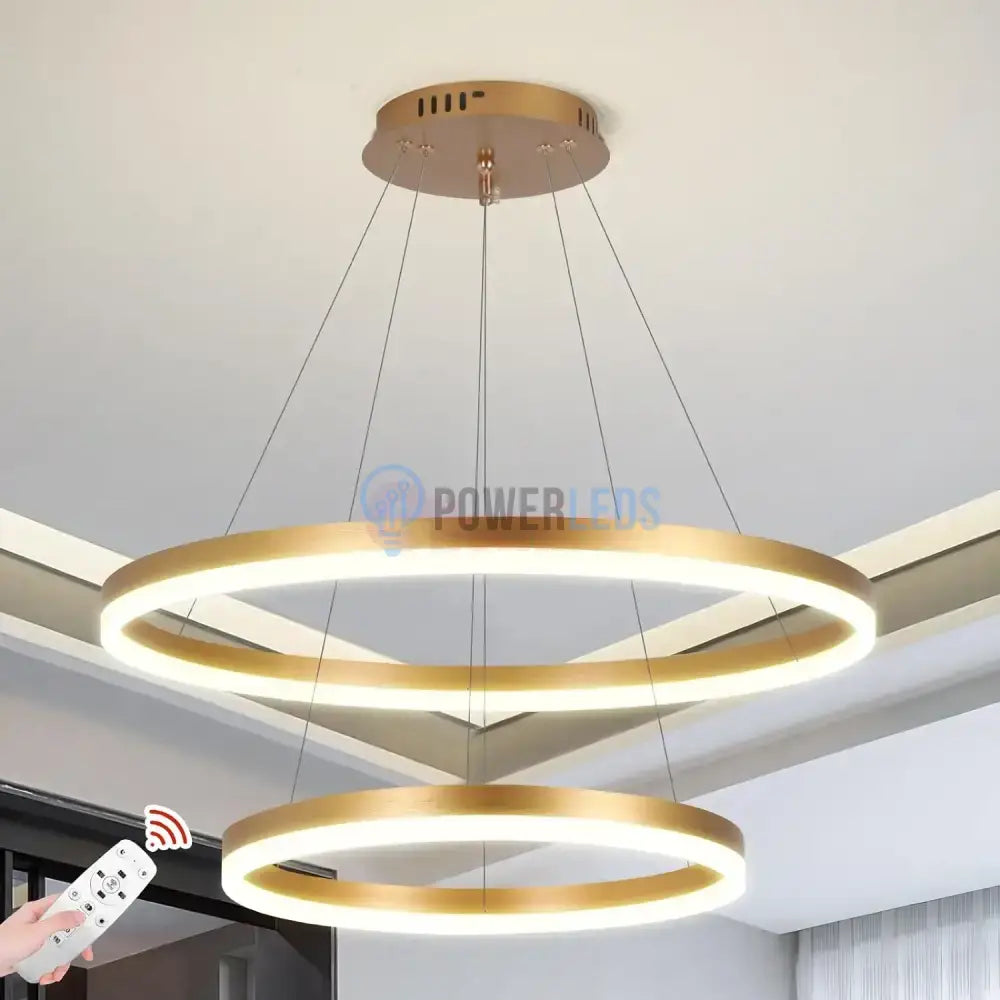 Lustra Led Wonderland Gold 2 Segmente Echivalent 400W Lighting Fixtures