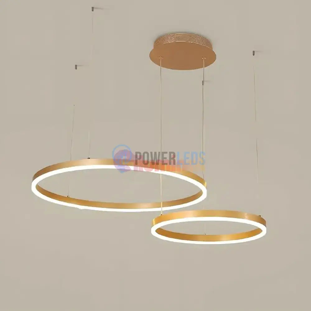 Lustra LED WONDERLAND Gold 2 Segmente Mobile Echivalent 500W Telecomanda AURIE / SUSPENDATE / 60CM Lighting Fixtures