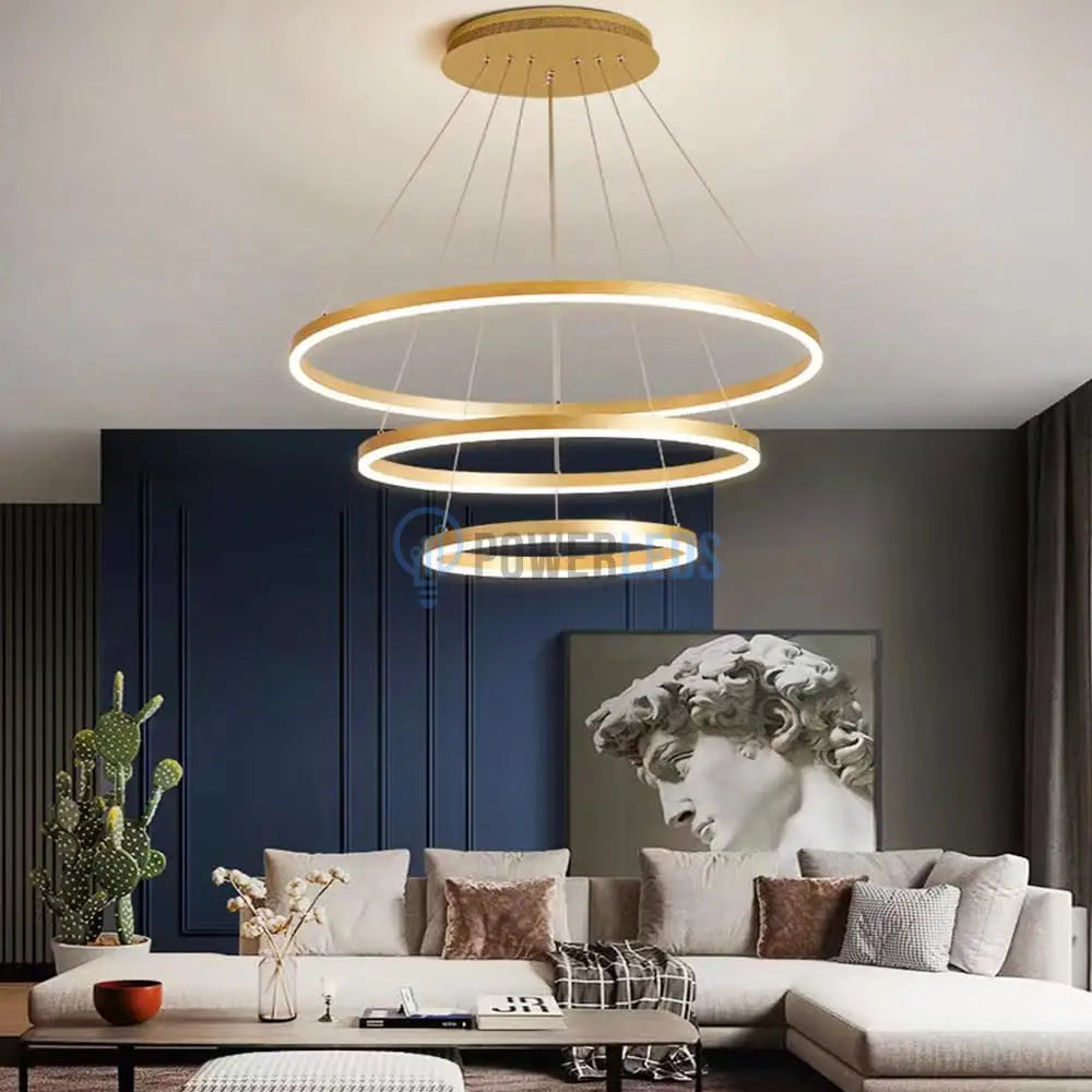 Lustra Led Wonderland Gold 3 Segmente Echivalent 600W Lighting Fixtures