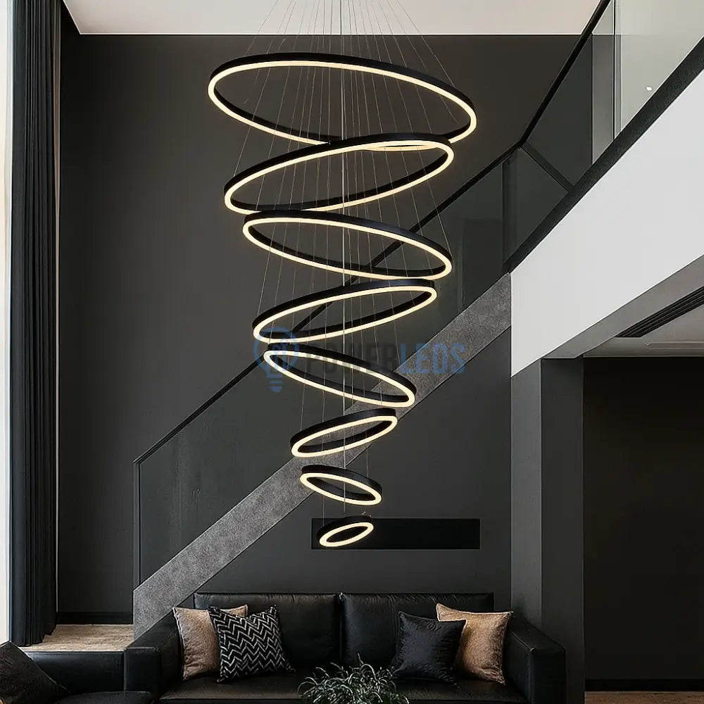 Lustra LED WONDERLAND Luxury Black 8 Segmente Echivalent 3000W powerleds.ro