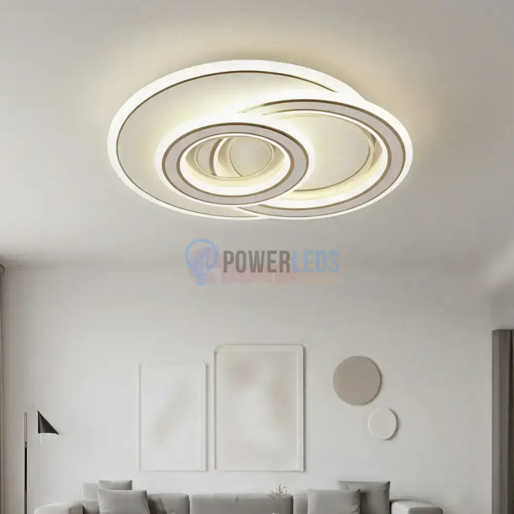 Lustra LED Zefir ROUND Gold Echivalent 100W ALBA / 32CM / CIRCLE DESIGN Lighting Fixtures