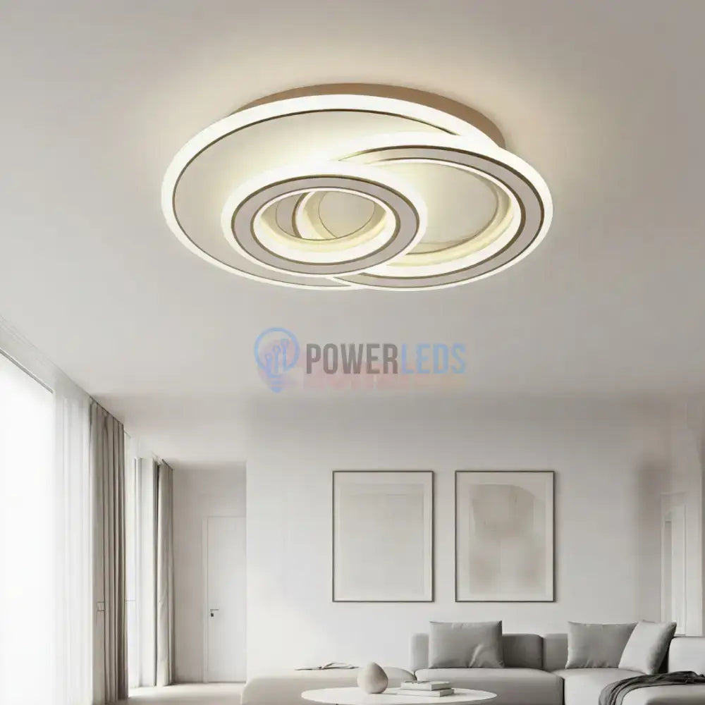 Lustra LED Zefir ROUND Gold Echivalent 100W ALBA / 32CM / CIRCLE DESIGN Lighting Fixtures
