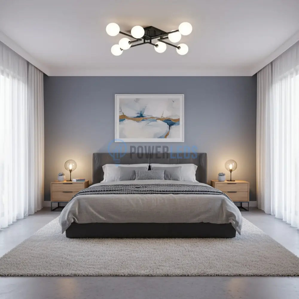 Lustra Maxi STREVA Black Abajur MAT 8xE27 Chandeliers