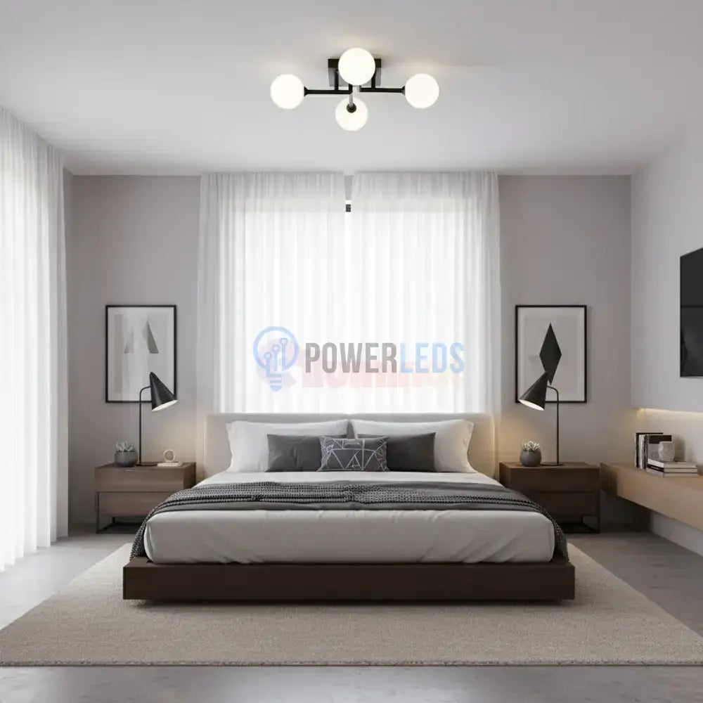 Lustra STREVA Black Abajur MAT 4xE27 Chandeliers