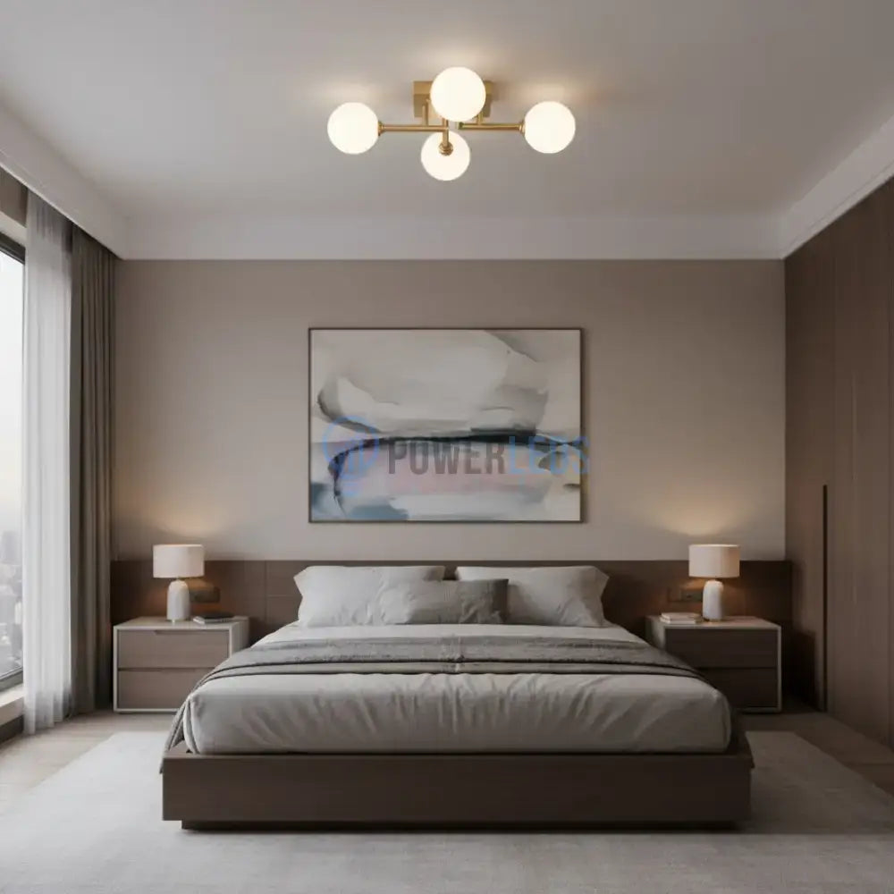 Lustra STREVA Gold Abajur MAT 4xE27 Chandeliers
