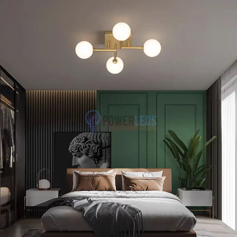 Lustra STREVA Gold Abajur MAT 4xE27 Chandeliers