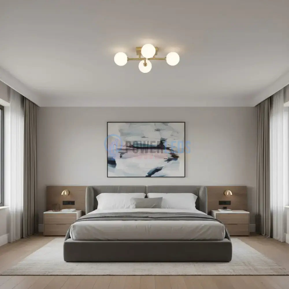 Lustra STREVA Gold Abajur MAT 4xE27 Chandeliers