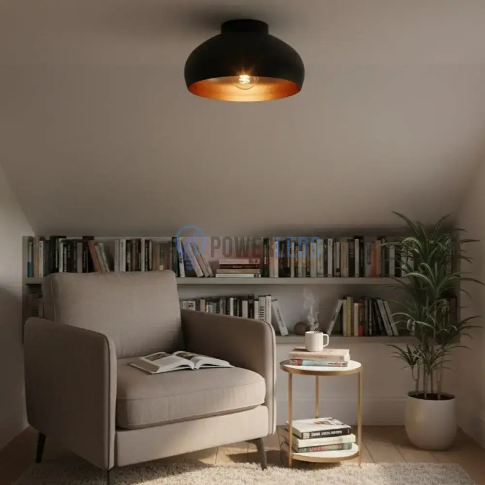 Lustra MOGANO 2 Black & Gold Eglo 28CM Lighting Fixtures