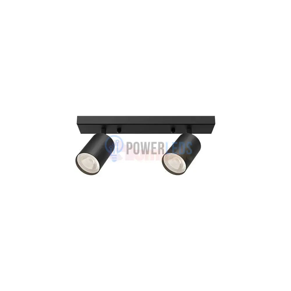 Lustra Neagra Liniara cu 2 Spoturi Reglabile 2xGU10 Lighting Fixtures