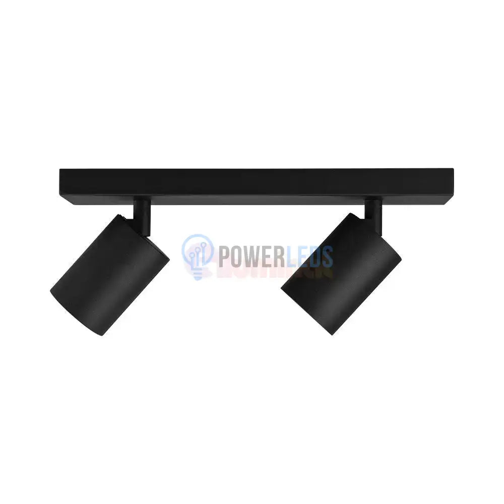Lustra Neagra Liniara cu 2 Spoturi Reglabile 2xGU10 Lighting Fixtures