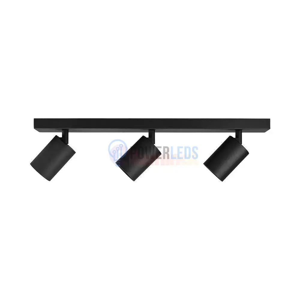 Lustra Neagra Liniara cu 3 Spoturi Reglabile 3xGU10 Lighting Fixtures