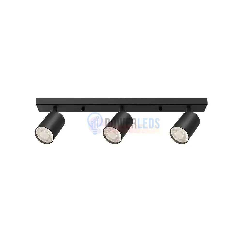 Lustra Neagra Liniara cu 3 Spoturi Reglabile 3xGU10 Lighting Fixtures