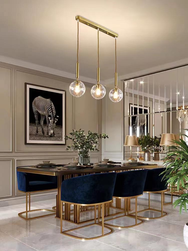 Lustra Nordic Style Abajur Transparent GOLD 3XE27 MX158-3