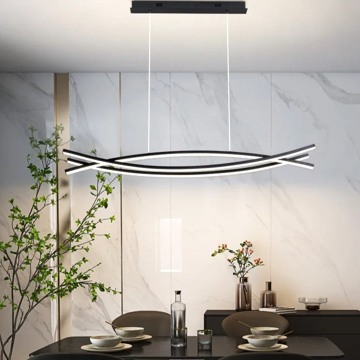 Lustra LED 132W OFFICE Suspendata Black Telecomanda