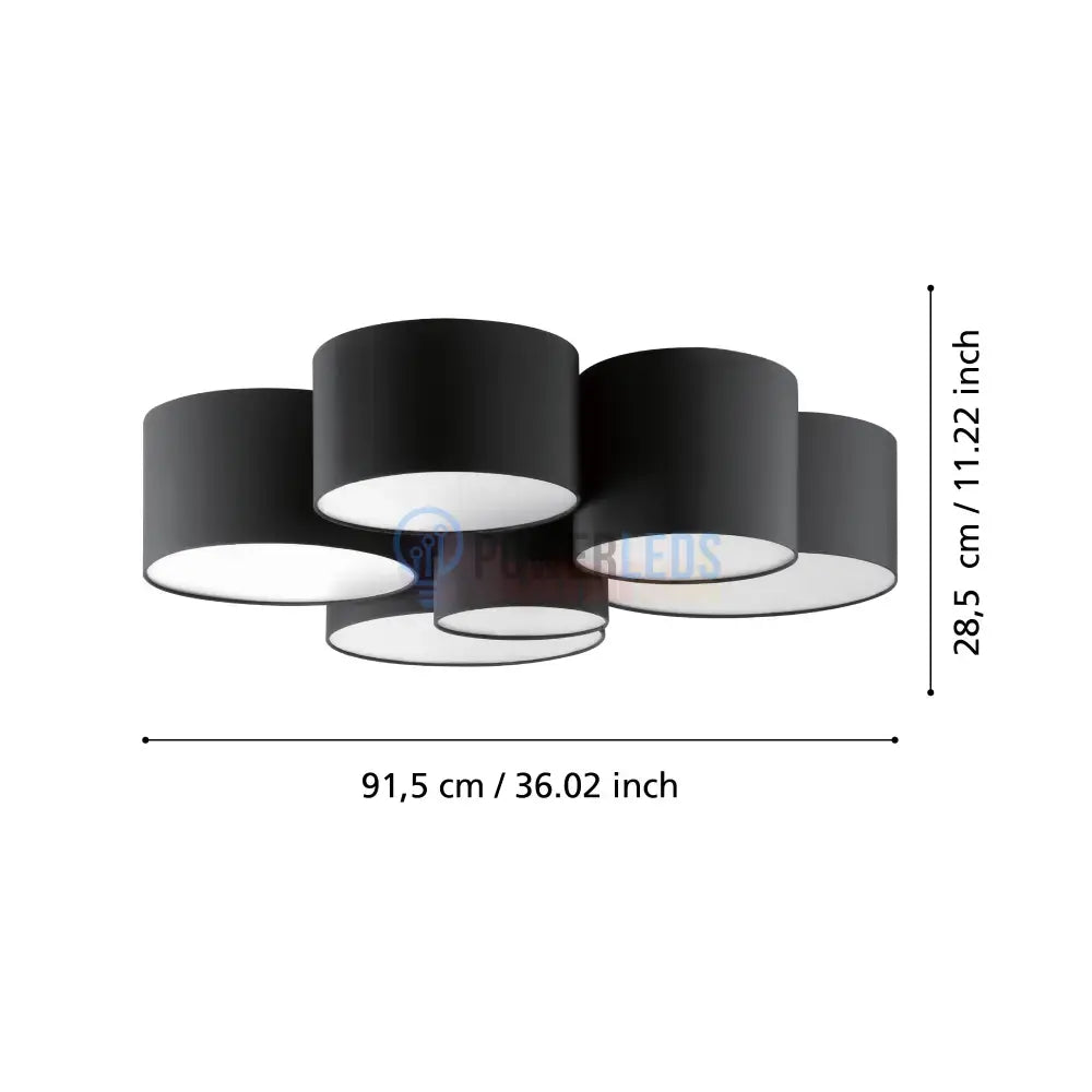 Lustra PASTORE 2 Black 99CM Eglo NEAGRA / 99CM Lighting Fixtures