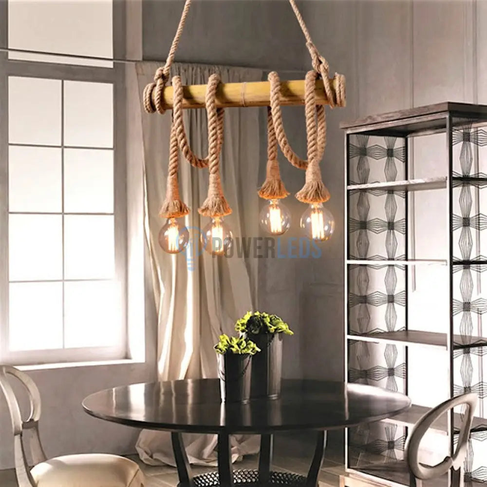 Lustra Retro Design Bamboo 4Xe27 Lighting Fixtures