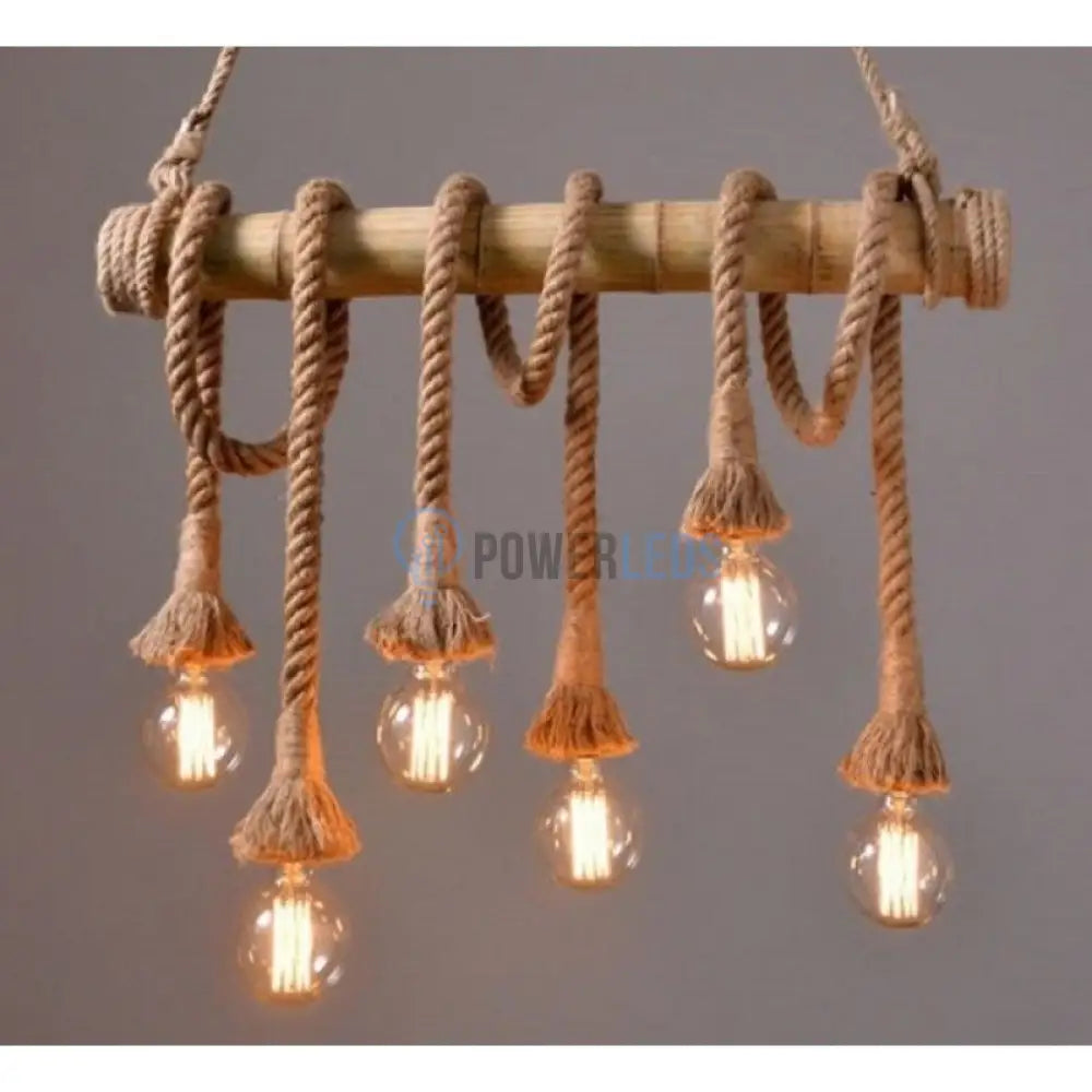 Lustra Retro Design Bamboo 6Xe27 Lighting Fixtures