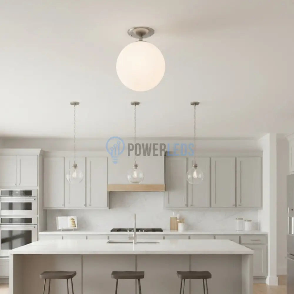 Lustra RONDO Abajur Mat White & Silver Eglo Chandeliers