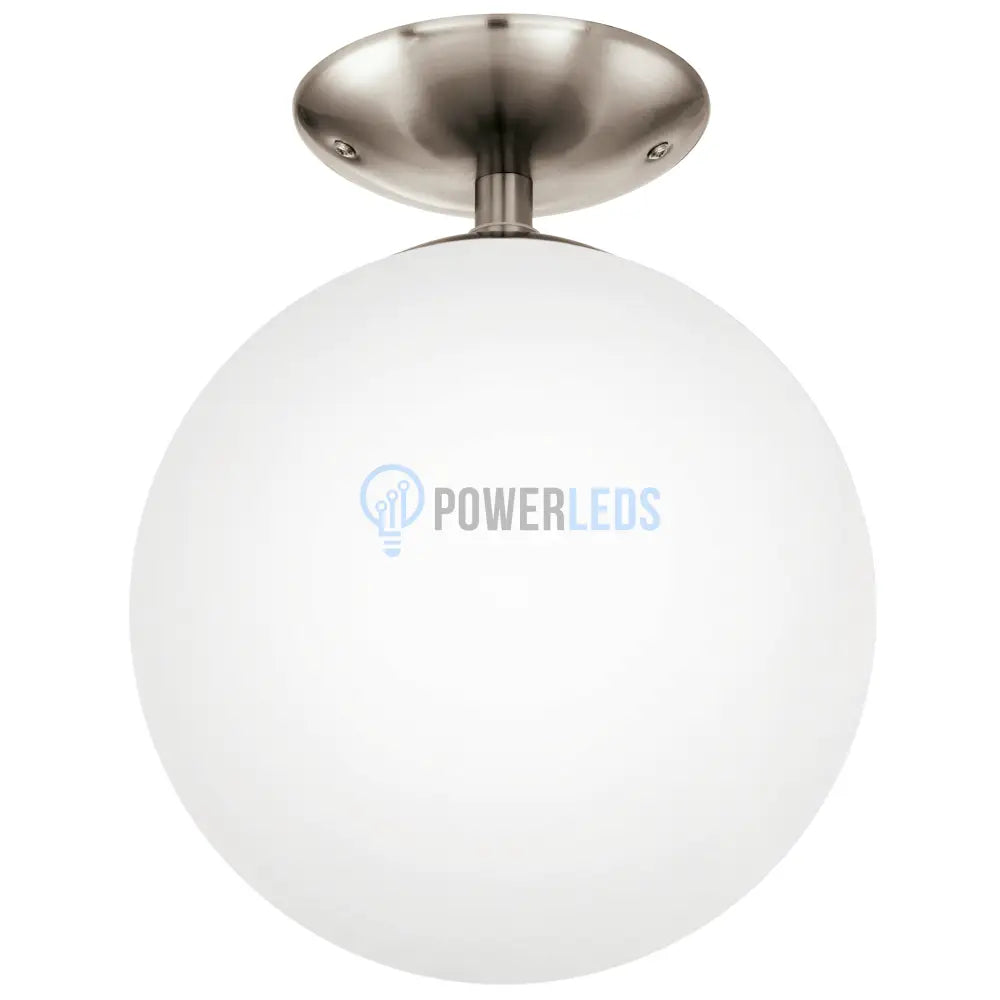 Lustra RONDO Abajur Mat White & Silver Eglo Chandeliers