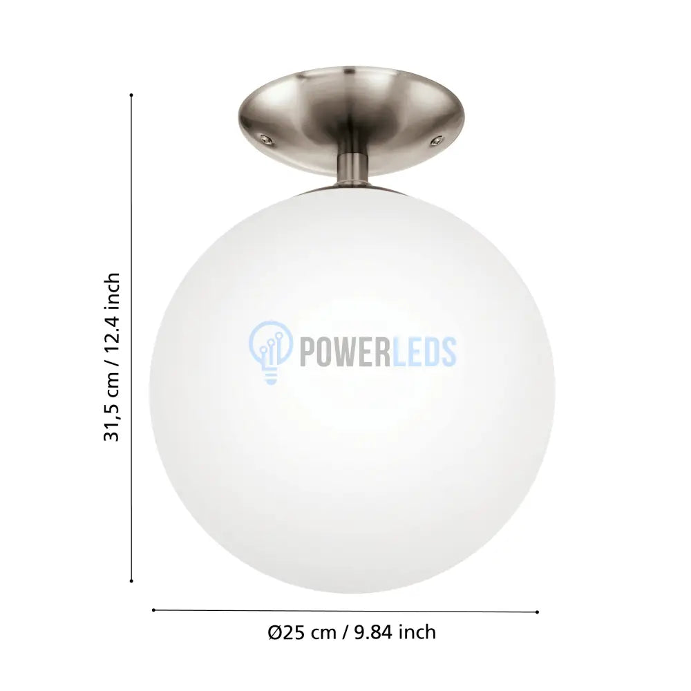 Lustra RONDO Abajur Mat White & Silver Eglo Chandeliers