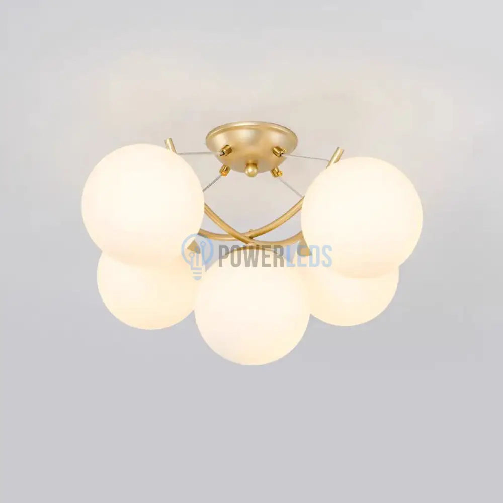 Lustra SERVA Gold Abajur Mat 5xE27 Chandeliers
