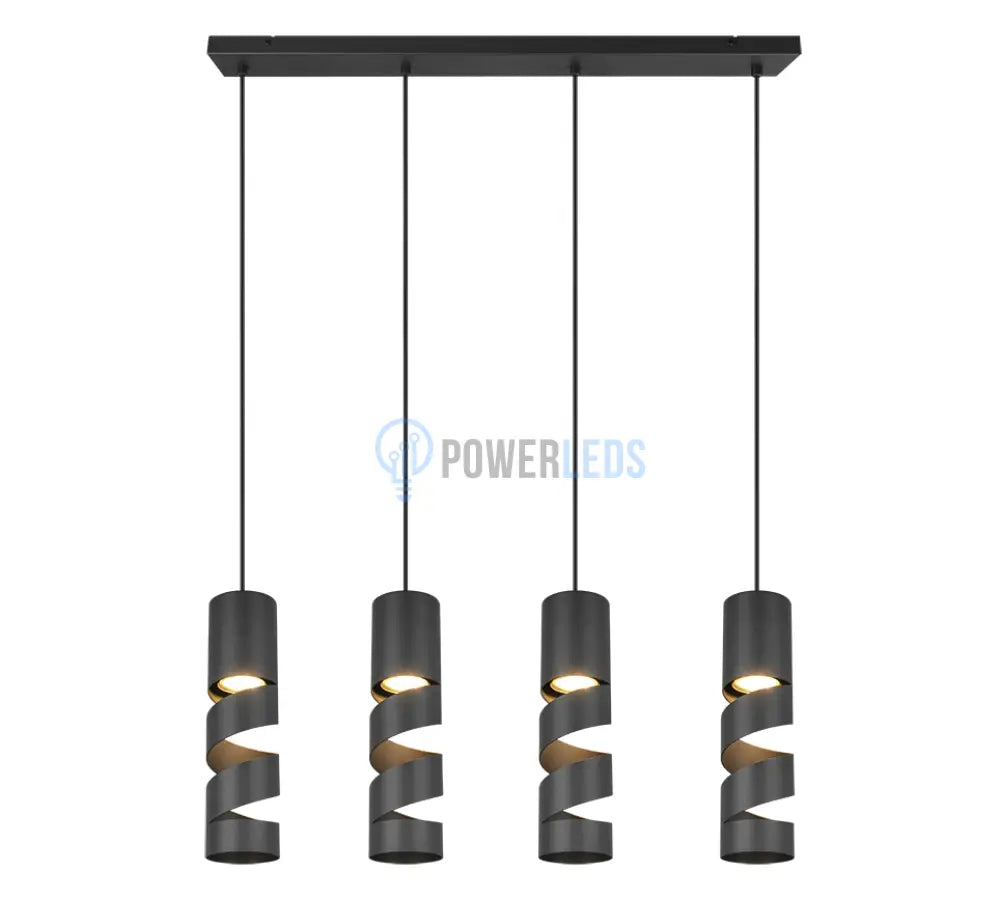 Lustra STREAM Black 4XGU10 NEAGRA / SUSPENDATE Lighting