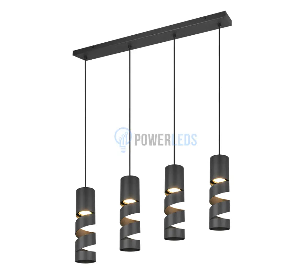 Lustra STREAM Black 4XGU10 NEAGRA / SUSPENDATE Lighting