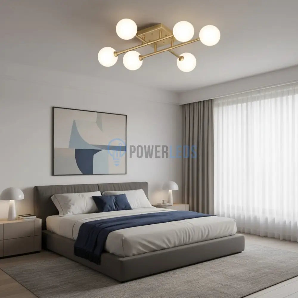 Lustra STREVA Gold Abajur MAT 6xE27 Chandeliers