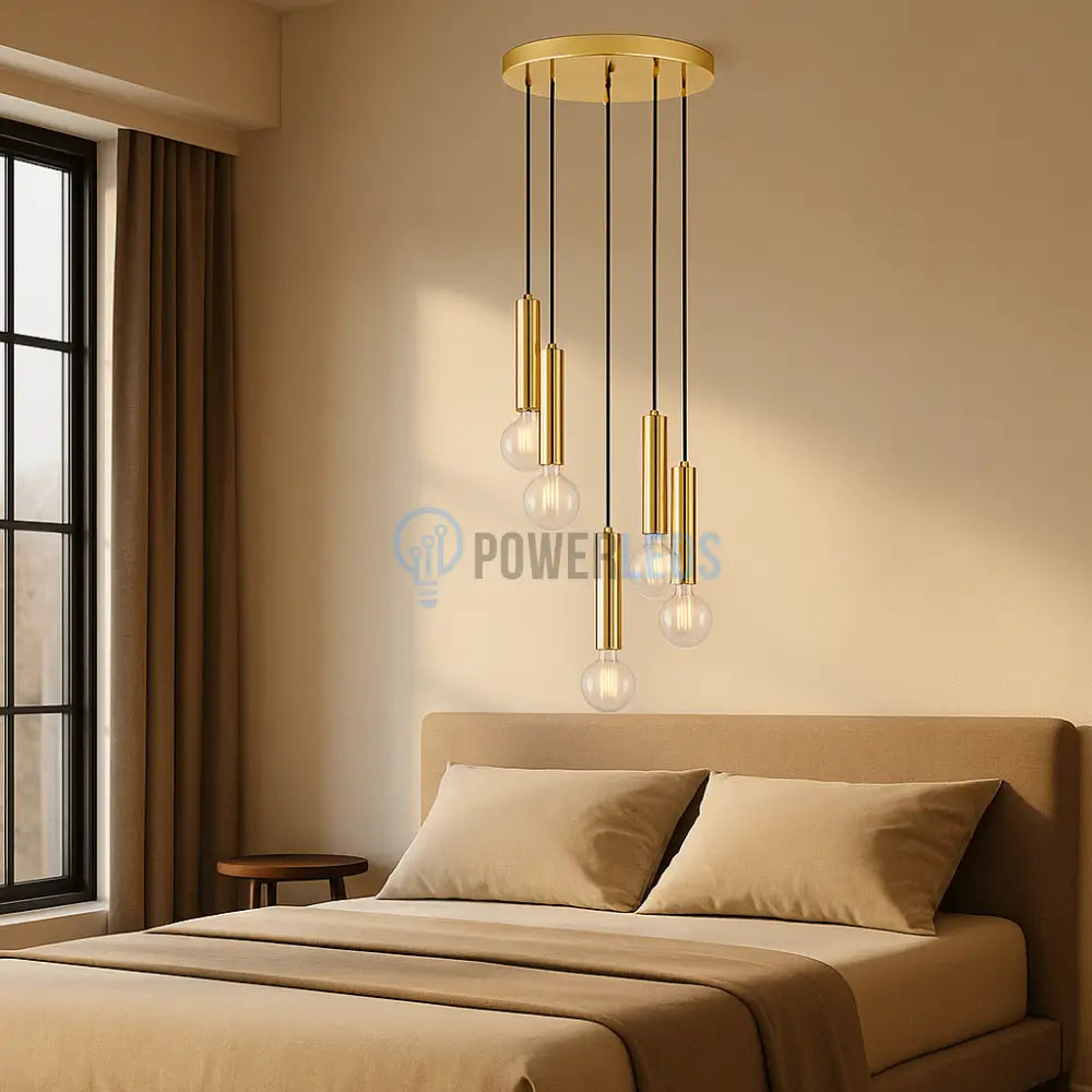 Lustra Suspendata GOLDEN DROP 5xE27 powerleds.ro