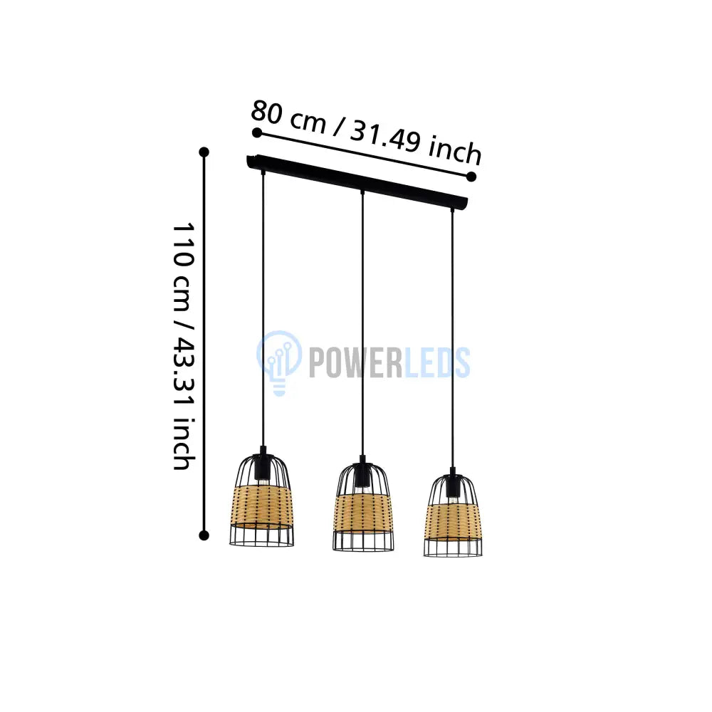 Lustra Suspendata ANWICK Wood 110CM LEMN / SUSPENDATE / 110CM Chandeliers