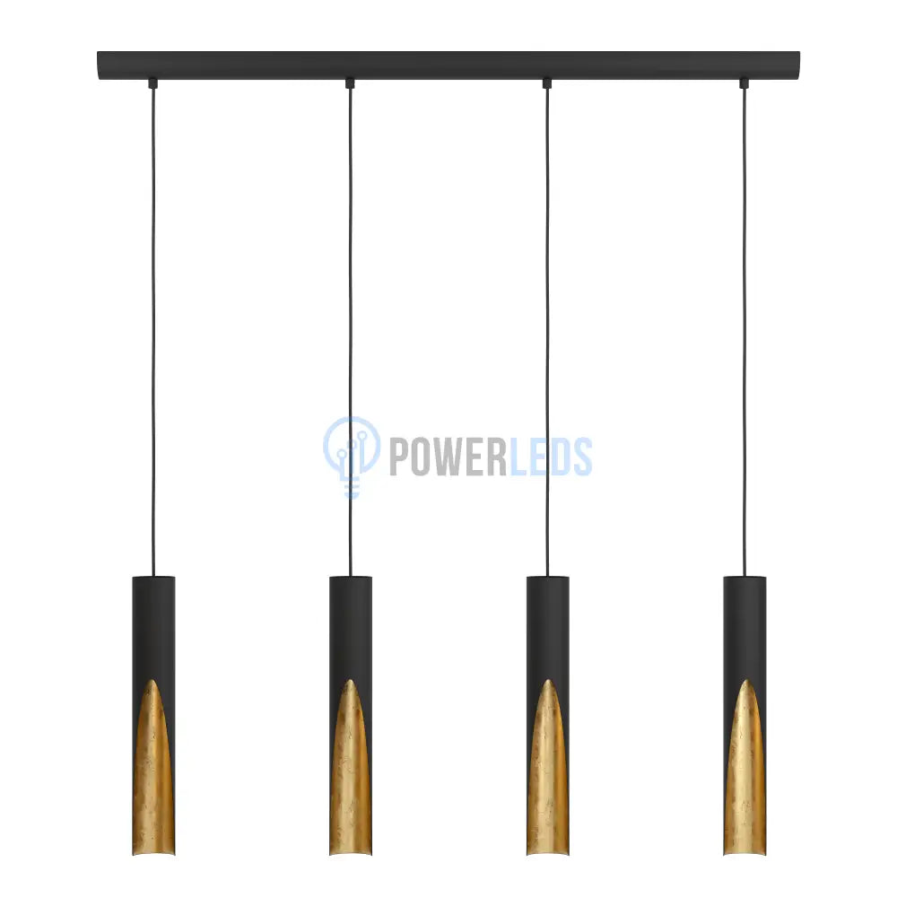 Lustra Suspendată BARBOTTO Black & Gold 110CM NEGRU + AURIU / SUSPENDATE / 110CM Chandeliers