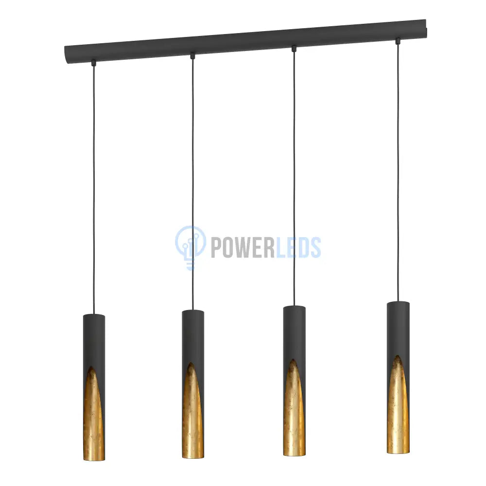 Lustra Suspendată BARBOTTO Black & Gold 110CM NEGRU + AURIU / SUSPENDATE / 110CM Chandeliers