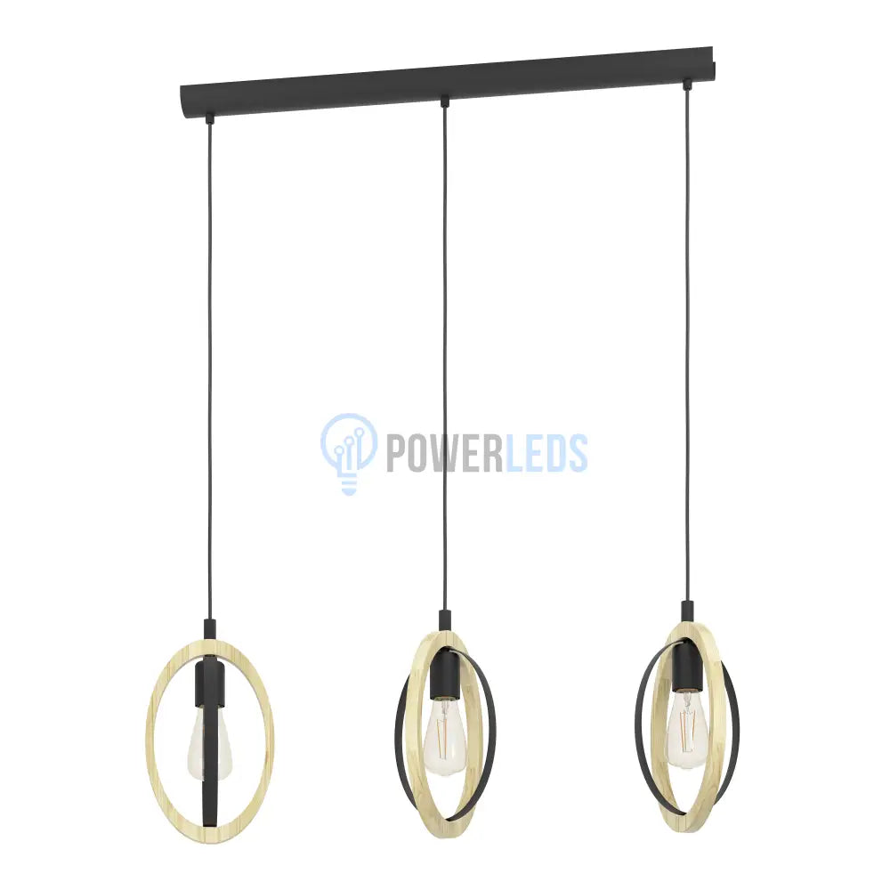 Lustra Suspendata BASILDON Nature Black 110CM NEAGRA / VINTAGE SI RETRO DESIGN / 110CM Chandeliers