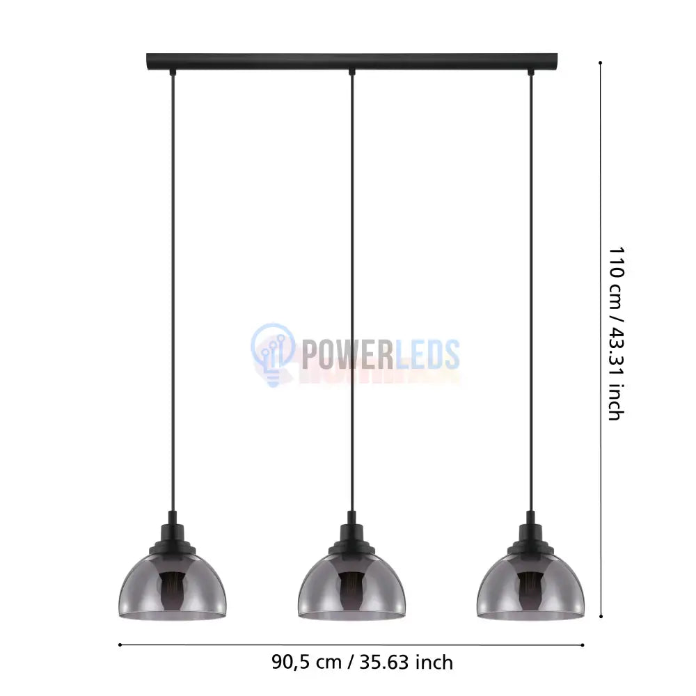 Lustra Suspendata BELESER Black 110CM NEAGRA / ABAJUR / 110CM Chandeliers