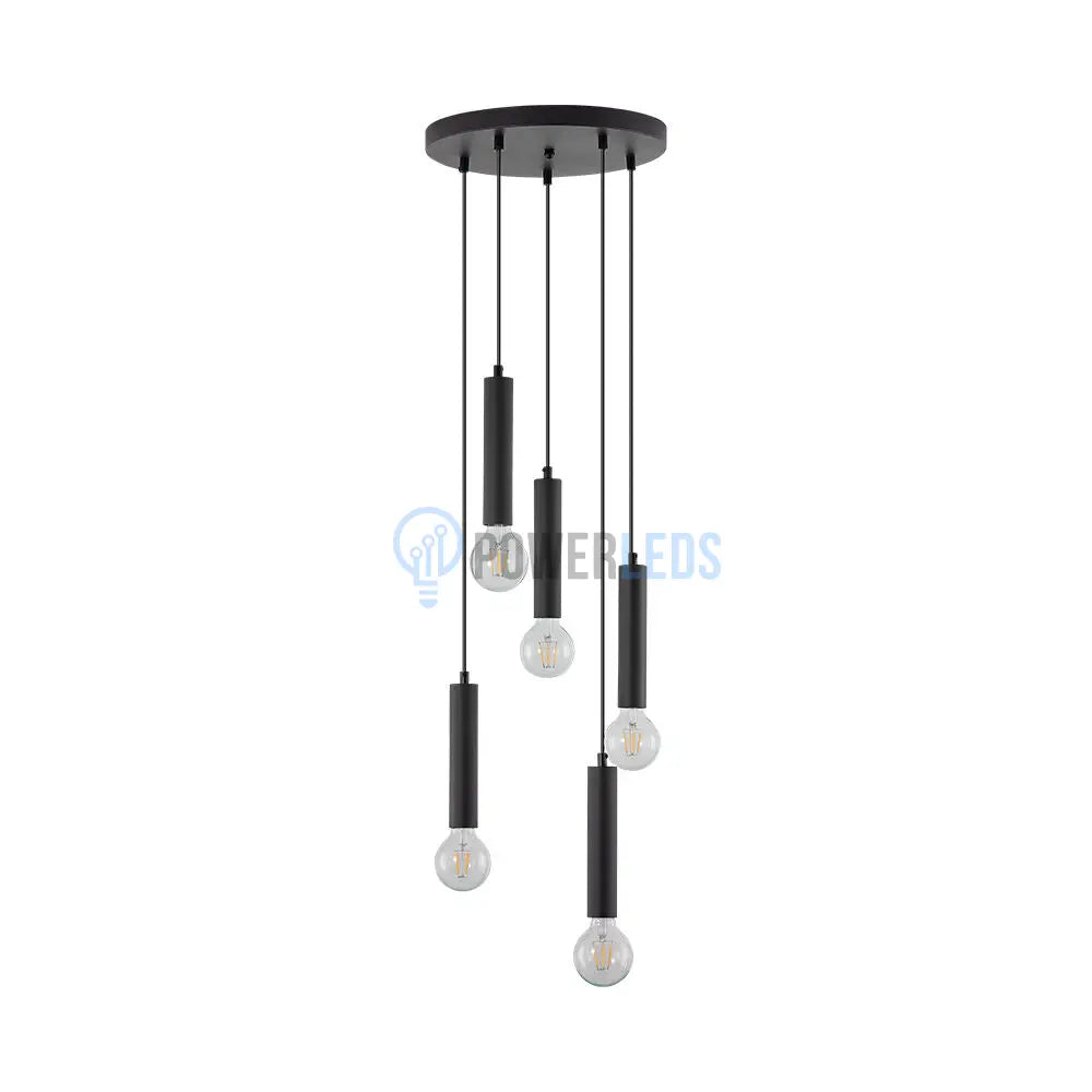 Lustra Suspendata BLACK DROP 5xE27 NEAGRA / SUSPENDATE Chandeliers