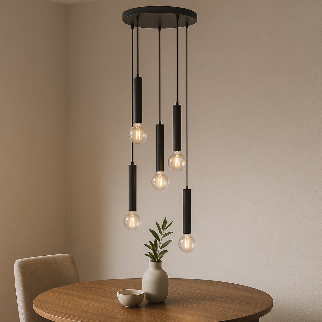 Lustra Suspendata BLACK DROP 5xE27