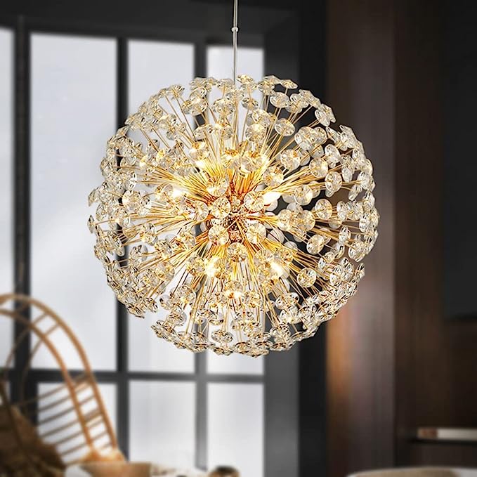 Lustra Suspendata Crystal Dandelion Gold