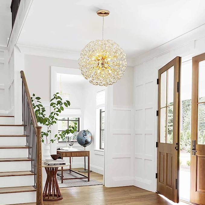 Lustra Suspendata Crystal Dandelion Gold