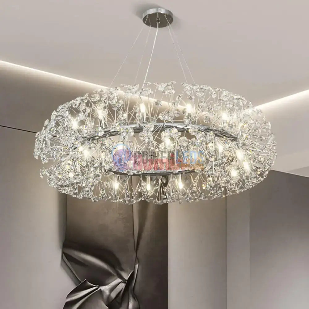 Lustra Suspendata Crystal Dandelion Silver XXL Lighting Fixtures