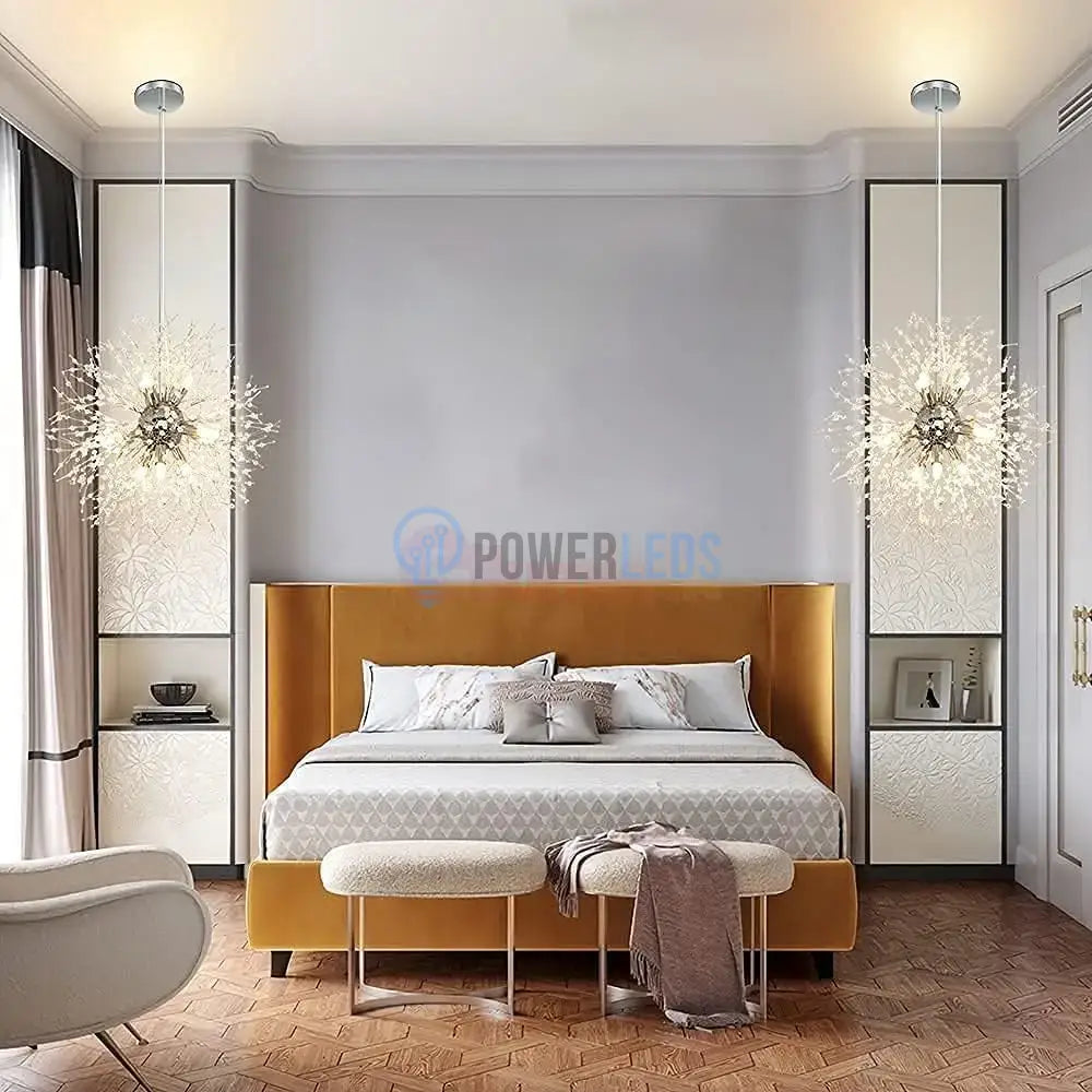 Lustra Suspendata Crystal Sigma Silver Lighting Fixtures