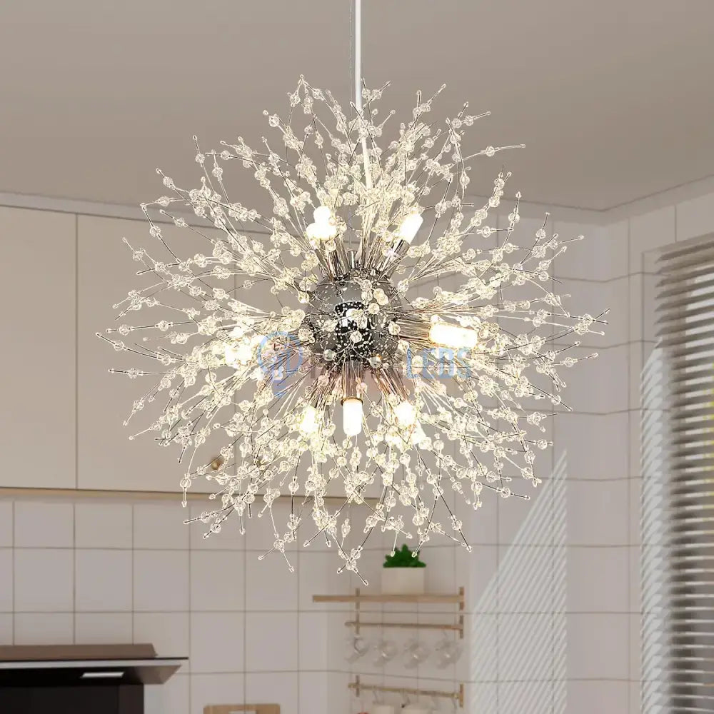 Lustra Suspendata Crystal Sigma Silver Lighting Fixtures