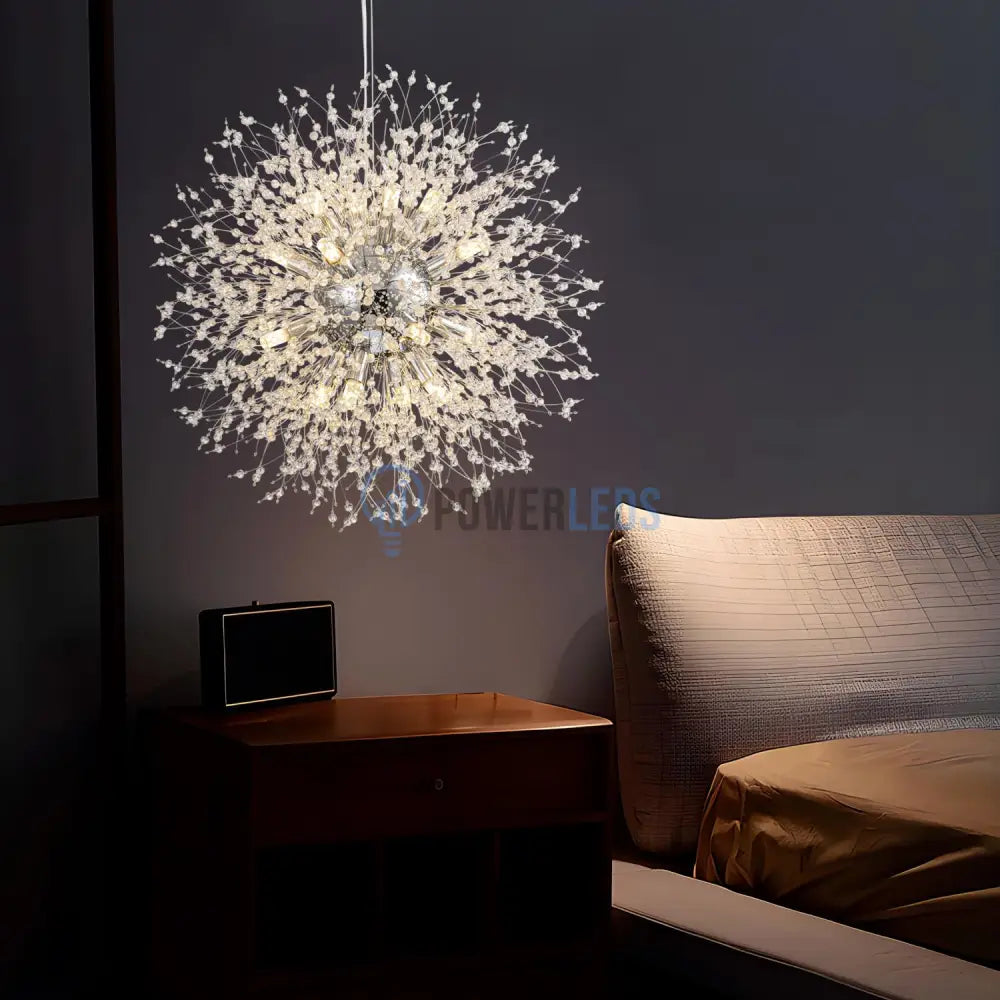 Lustra Suspendata Crystal SIGMA Silver Lighting Fixtures