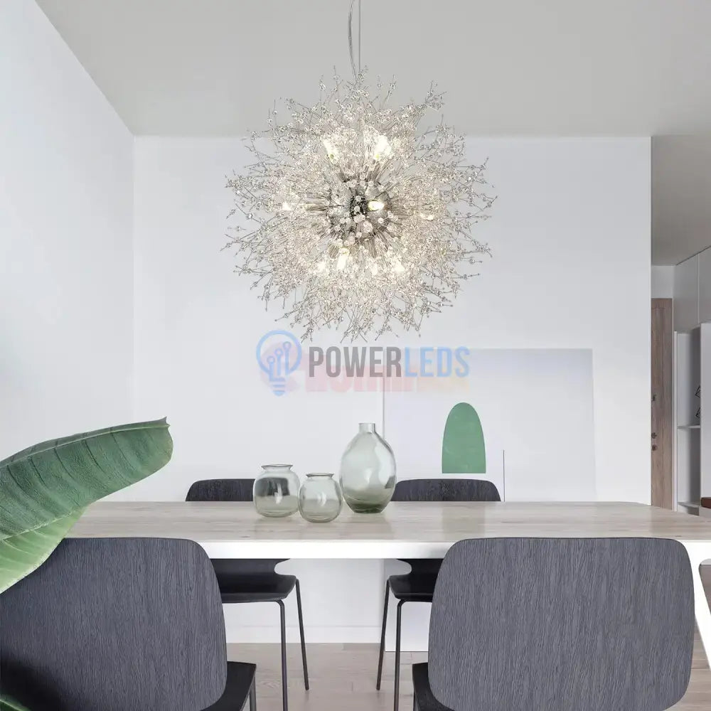 Lustra Suspendata Crystal Sigma Silver Lighting Fixtures