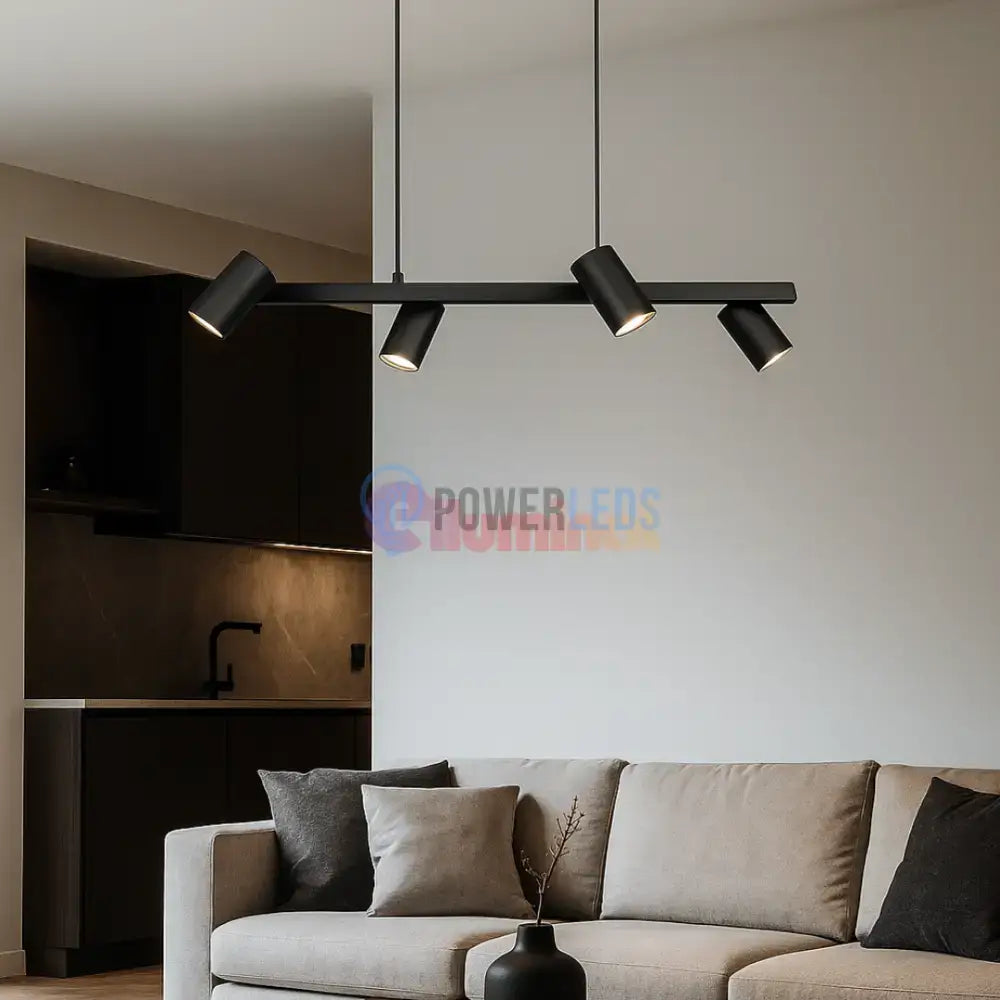 Lustra cu 4 Spoturi MARLEY Black powerleds.ro